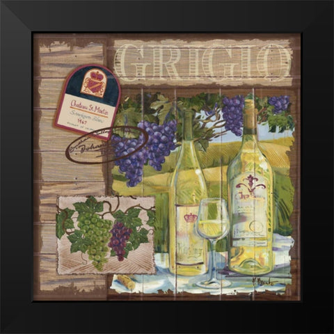 Wine Country Collage I Black Modern Wood Framed Art Print by Brent, Paul