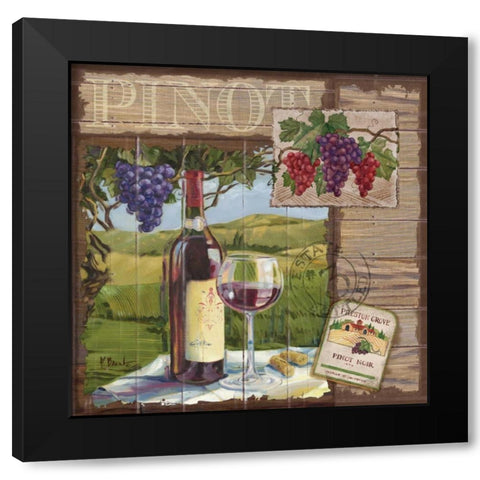 Wine Country Collage II Black Modern Wood Framed Art Print with Double Matting by Brent, Paul