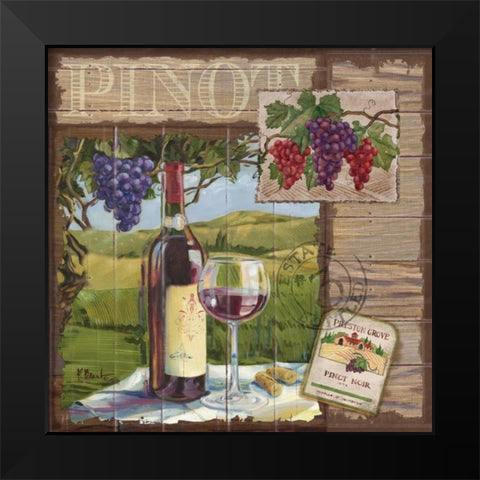 Wine Country Collage II Black Modern Wood Framed Art Print by Brent, Paul