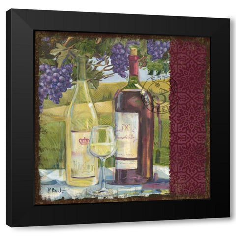 At the Vineyard II Black Modern Wood Framed Art Print with Double Matting by Brent, Paul