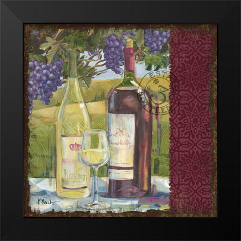 At the Vineyard II Black Modern Wood Framed Art Print by Brent, Paul