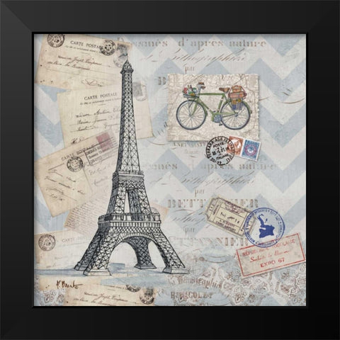Bon Voyage I Black Modern Wood Framed Art Print by Brent, Paul