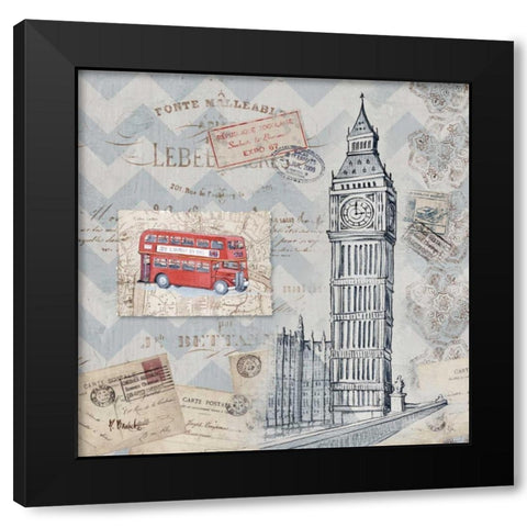 Bon Voyage II Black Modern Wood Framed Art Print with Double Matting by Brent, Paul