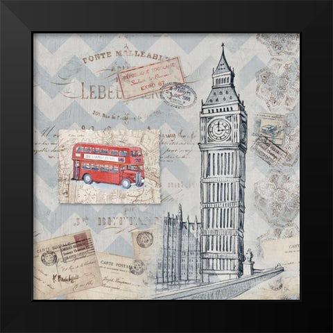 Bon Voyage II Black Modern Wood Framed Art Print by Brent, Paul