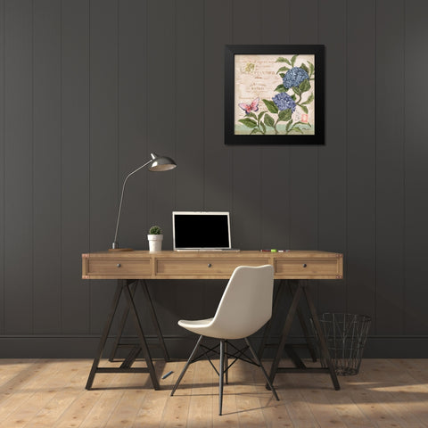Parisian Hydrangeas II Black Modern Wood Framed Art Print by Brent, Paul