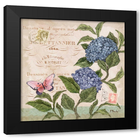 Parisian Hydrangeas II Black Modern Wood Framed Art Print by Brent, Paul