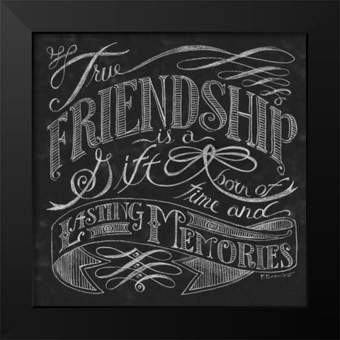 True Friendship Black Modern Wood Framed Art Print by Brent, Paul
