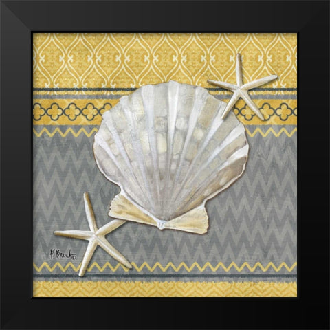 Santa Cruz Shells III Black Modern Wood Framed Art Print by Brent, Paul