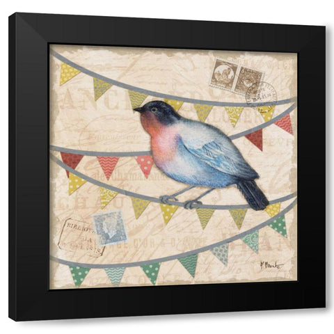 Fancy Flock II Black Modern Wood Framed Art Print by Brent, Paul