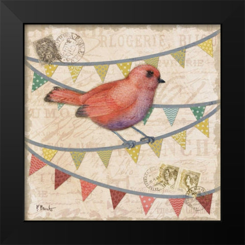 Fancy Flock III Black Modern Wood Framed Art Print by Brent, Paul