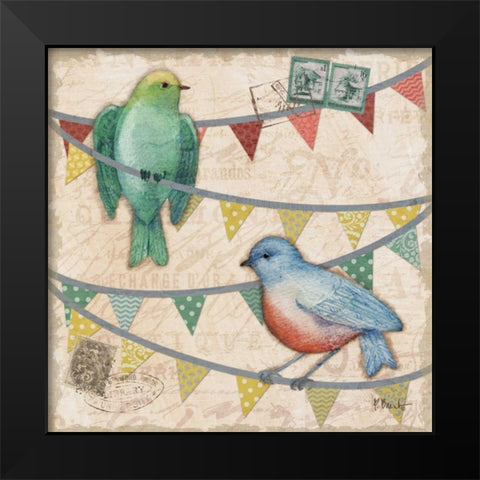 Fancy Flock IV Black Modern Wood Framed Art Print by Brent, Paul