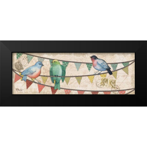 Fancy Flock Panel I Black Modern Wood Framed Art Print by Brent, Paul