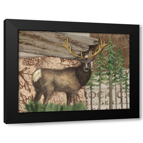 Alpine Collage II Black Modern Wood Framed Art Print by Brent, Paul