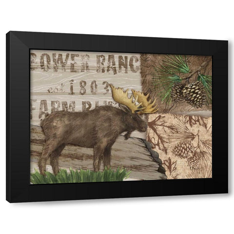Alpine Collage III Black Modern Wood Framed Art Print with Double Matting by Brent, Paul