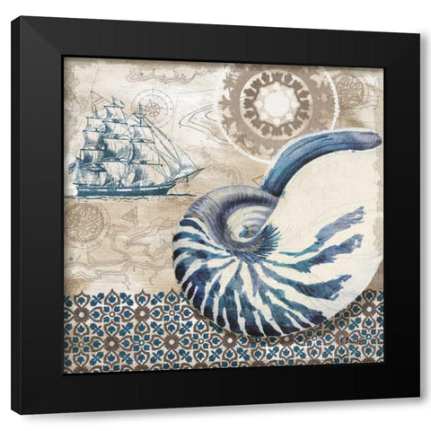 Tide Pool Shells I Black Modern Wood Framed Art Print by Brent, Paul