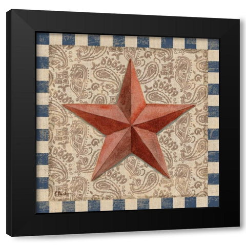 American Barn Star I Black Modern Wood Framed Art Print with Double Matting by Brent, Paul