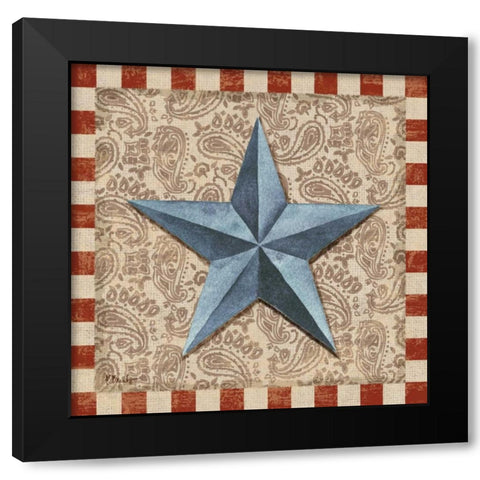 American Barn Star II Black Modern Wood Framed Art Print with Double Matting by Brent, Paul