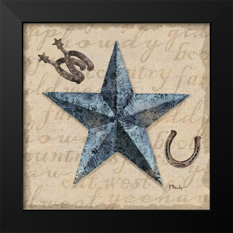 Bandana Barn Star II Black Modern Wood Framed Art Print by Brent, Paul