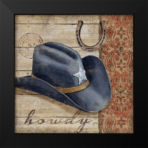 Wild West Hats I Black Modern Wood Framed Art Print by Brent, Paul