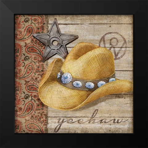 Wild West Hats IV Black Modern Wood Framed Art Print by Brent, Paul