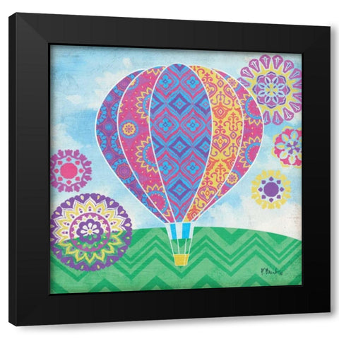 Fantasy Balloons I Black Modern Wood Framed Art Print with Double Matting by Brent, Paul