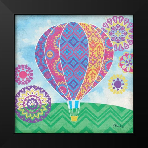 Fantasy Balloons I Black Modern Wood Framed Art Print by Brent, Paul