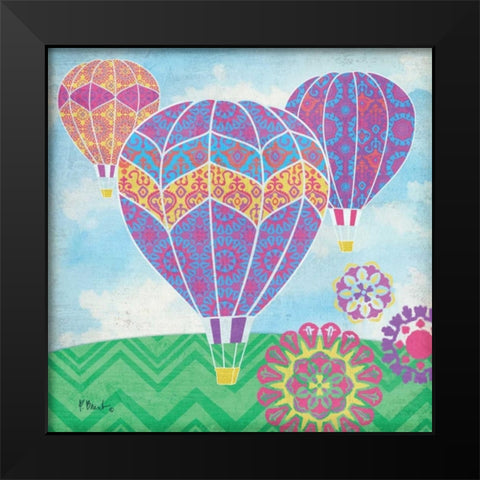 Fantasy Balloons II Black Modern Wood Framed Art Print by Brent, Paul