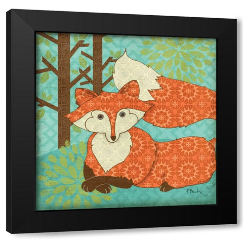 Fantasy Fox IV Black Modern Wood Framed Art Print by Brent, Paul