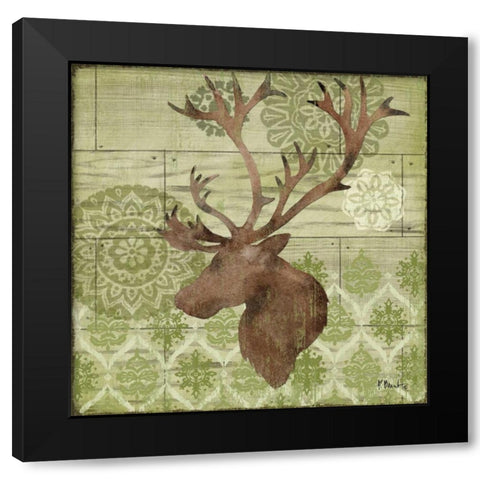 Woodland Ikat II Black Modern Wood Framed Art Print by Brent, Paul