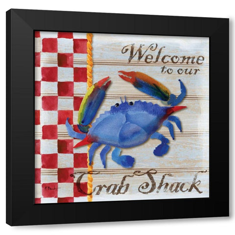 Chesapeake Crab Black Modern Wood Framed Art Print by Brent, Paul