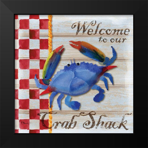 Chesapeake Crab Black Modern Wood Framed Art Print by Brent, Paul