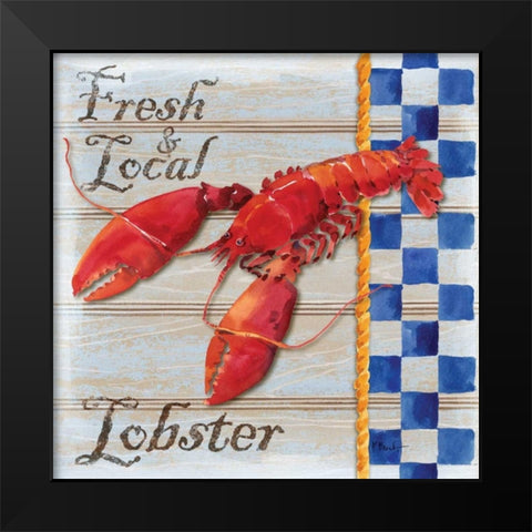 Chesapeake Lobster Black Modern Wood Framed Art Print by Brent, Paul