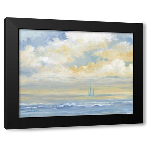 Misty Morning Sail Black Modern Wood Framed Art Print with Double Matting by Brent, Paul
