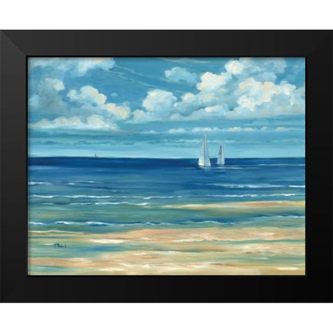Summerset Sailboat Black Modern Wood Framed Art Print by Brent, Paul