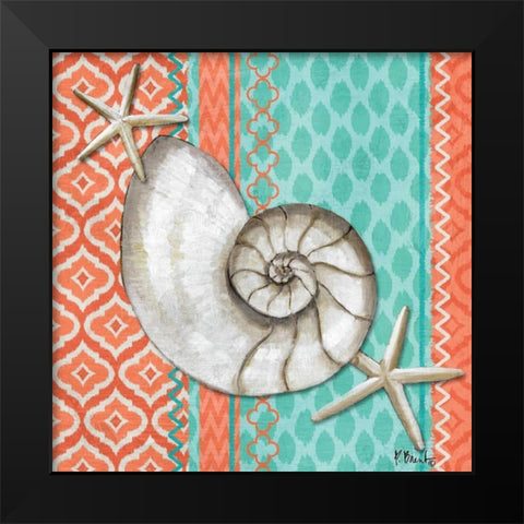 Santa Cruz Aqua I Black Modern Wood Framed Art Print by Brent, Paul