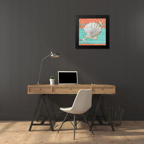 Santa Cruz Aqua III Black Modern Wood Framed Art Print by Brent, Paul
