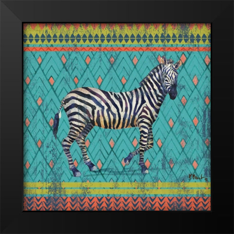 Tribal Trek I Black Modern Wood Framed Art Print by Brent, Paul