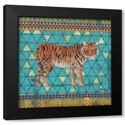 Tribal Trek III Black Modern Wood Framed Art Print with Double Matting by Brent, Paul