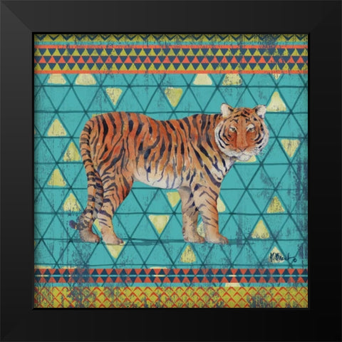 Tribal Trek III Black Modern Wood Framed Art Print by Brent, Paul