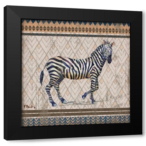 Tribal Trek Neutral I Black Modern Wood Framed Art Print by Brent, Paul