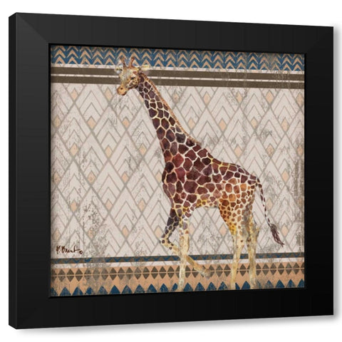 Tribal Trek Neutral II Black Modern Wood Framed Art Print by Brent, Paul