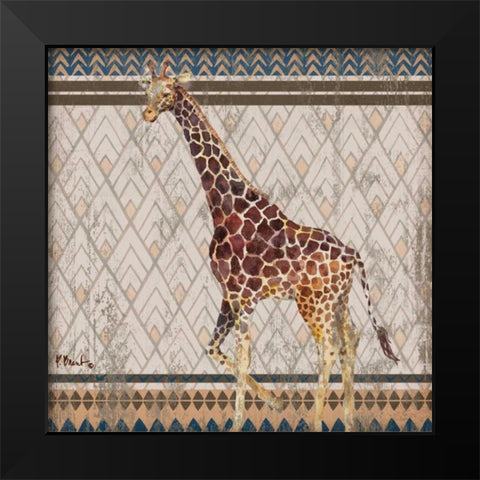 Tribal Trek Neutral II Black Modern Wood Framed Art Print by Brent, Paul