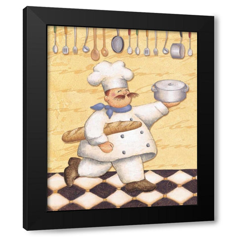 Le Chef et le Pain Black Modern Wood Framed Art Print by Brissonnet, Daphne