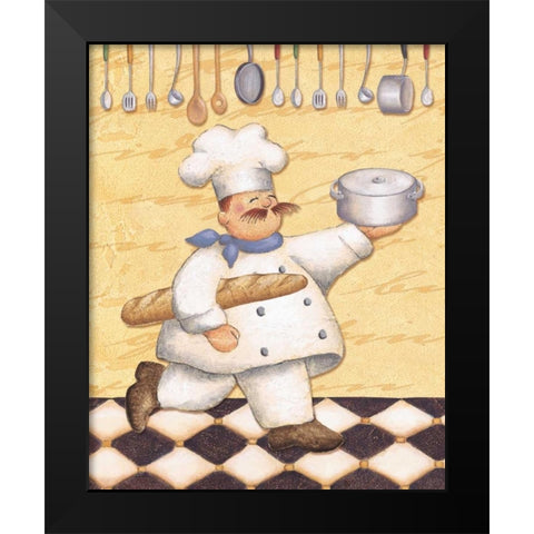 Le Chef et le Pain Black Modern Wood Framed Art Print by Brissonnet, Daphne