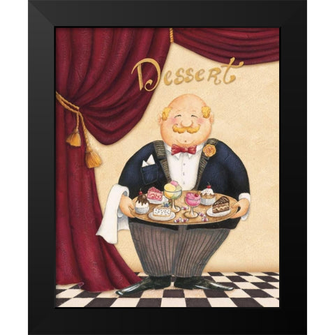 The Waiter - Dessert Black Modern Wood Framed Art Print by Brissonnet, Daphne