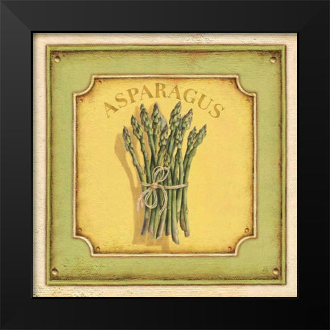 Asparagus Black Modern Wood Framed Art Print by Brissonnet, Daphne