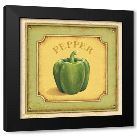 Pepper Black Modern Wood Framed Art Print with Double Matting by Brissonnet, Daphne