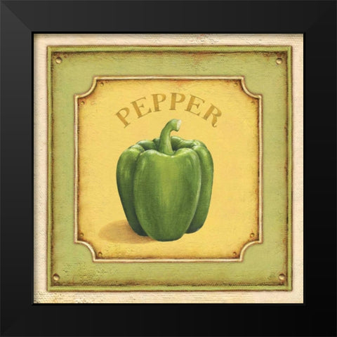 Pepper Black Modern Wood Framed Art Print by Brissonnet, Daphne
