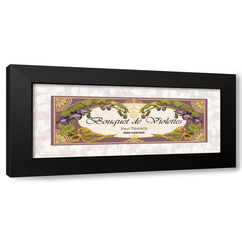 Bouquet de Violettes Black Modern Wood Framed Art Print with Double Matting by Berman, Susan