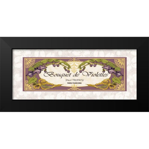 Bouquet de Violettes Black Modern Wood Framed Art Print by Berman, Susan